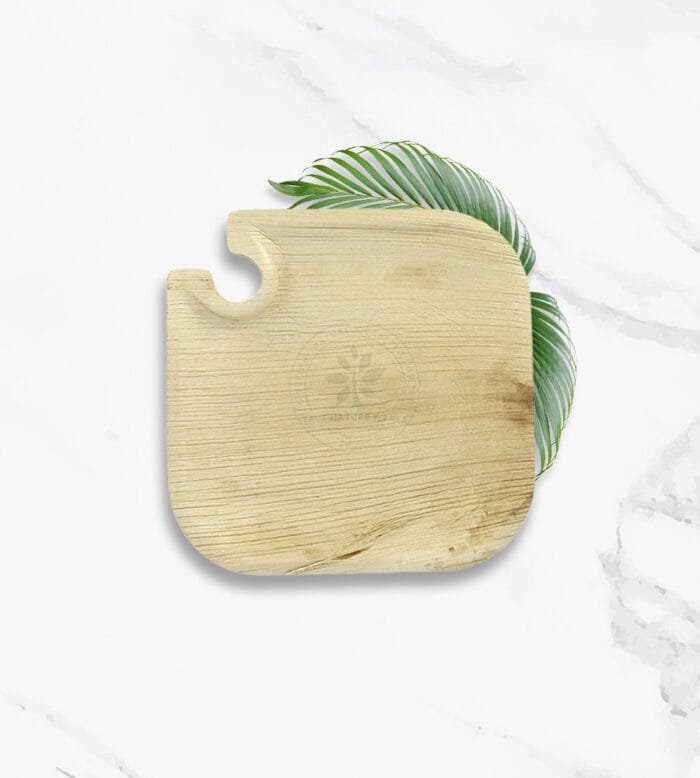 Square Plate with Glass Holder