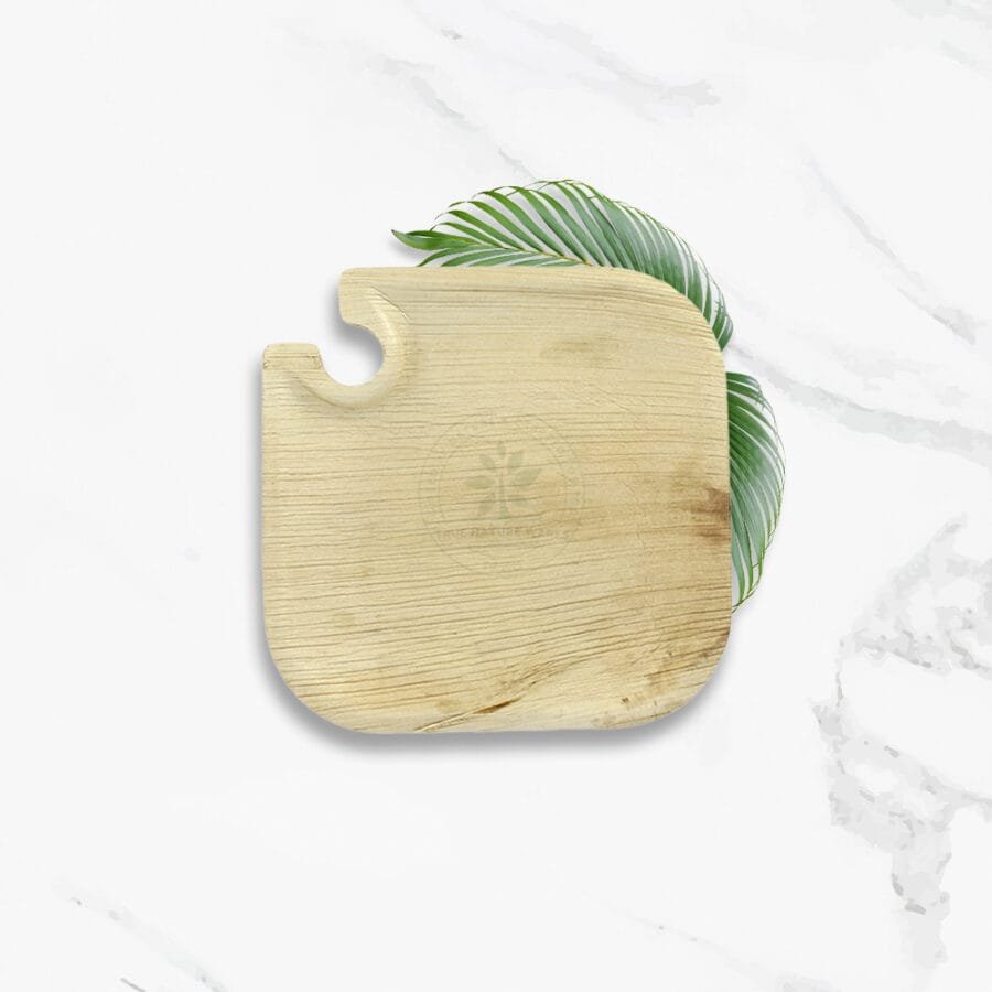 Square Plate with Glass Holder