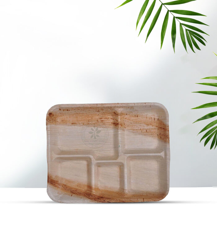 9" Square Plate 5 Partition